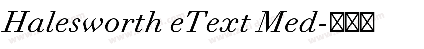 Halesworth eText Med字体转换